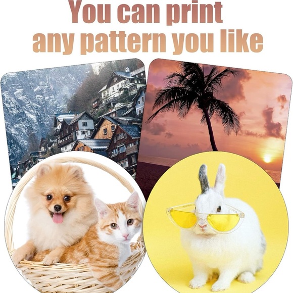 24PCS Square / 12PCS Circle Sublimation Blanks Coasters, 3.93X 3.9 Inch - Picture 2 of 5